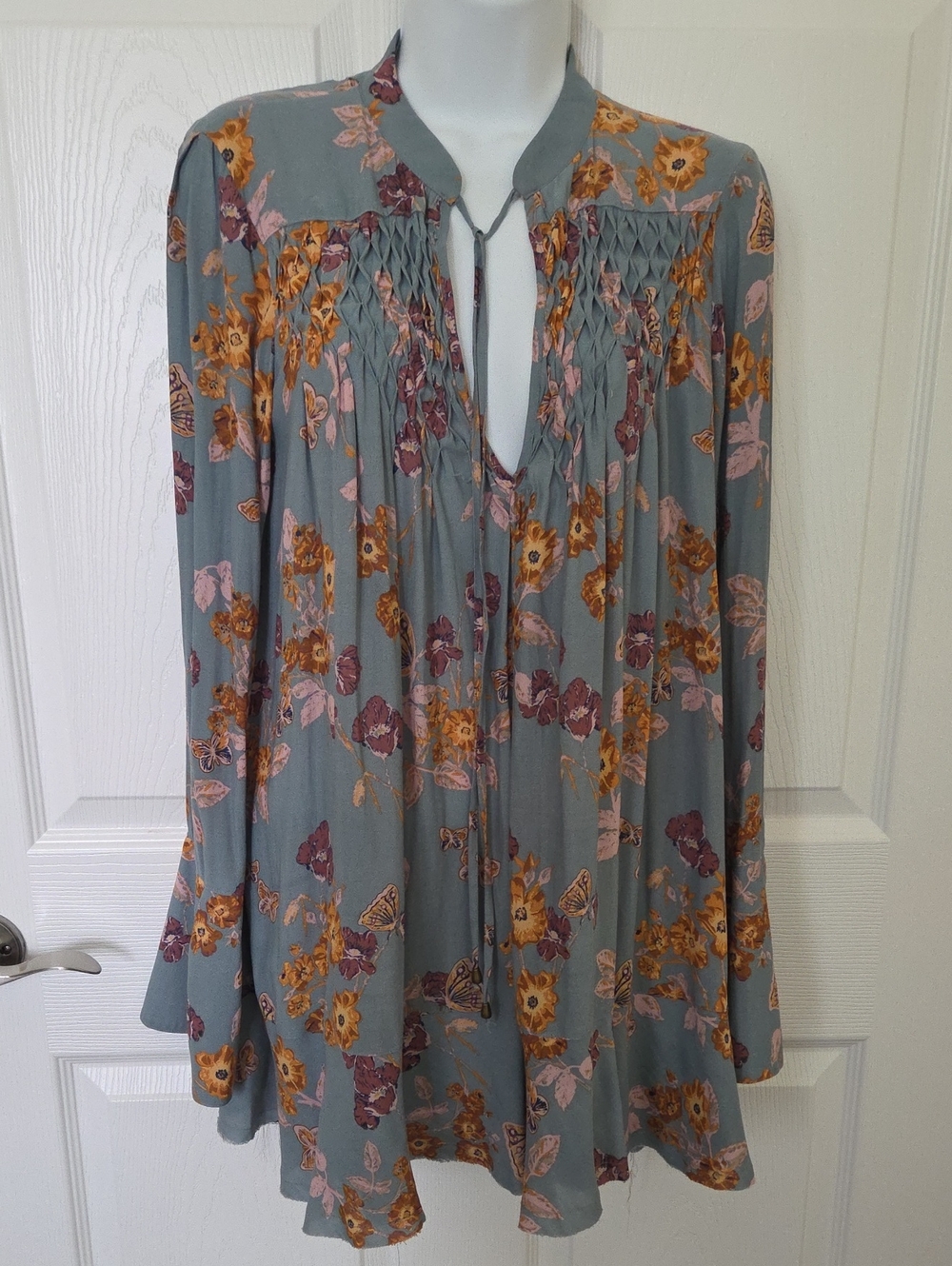 Free People Blue Blouse S
